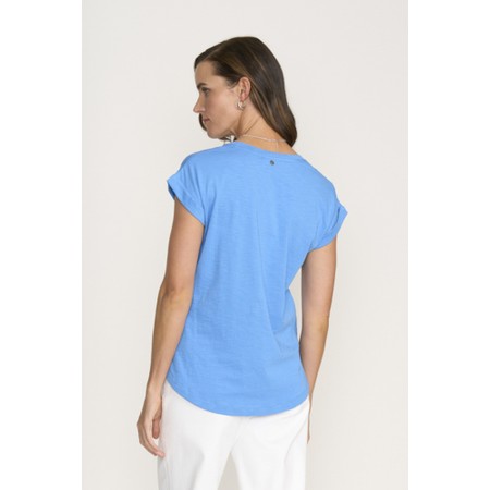 Foil Roll Model Regatta Blue Plain Tee - Blue