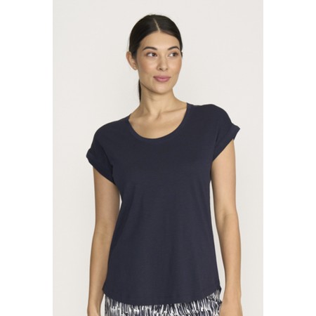 Foil Roll Model True Navy Plain Tee - Blue