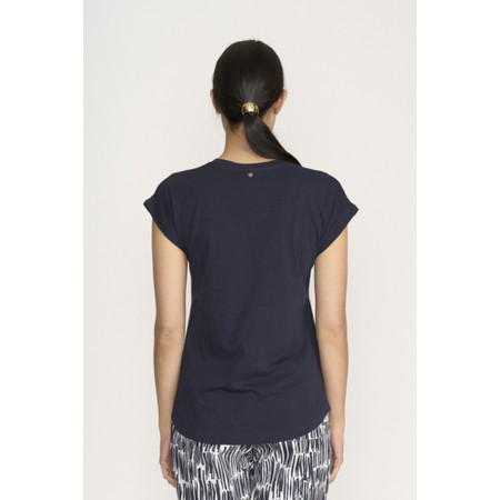 Foil Roll Model True Navy Plain Tee - Blue