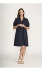 Foil True Navy Thats The Spirit Button Up True Navy Dress  