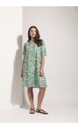 Foil Lush Leaves Thats The Spirit Button Up Lush Leaves Print Dress  