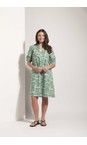 Foil Lush Leaves Thats The Spirit Button Up Lush Leaves Print Dress  