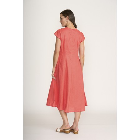 Foil Festival Melon Event Dress - Orange