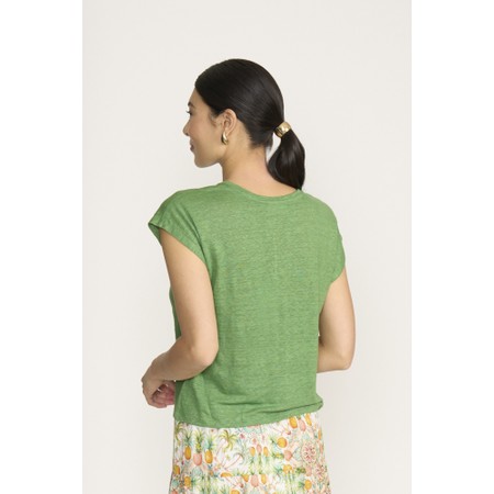 Foil Do The Twist Palm Leaf Top - Green