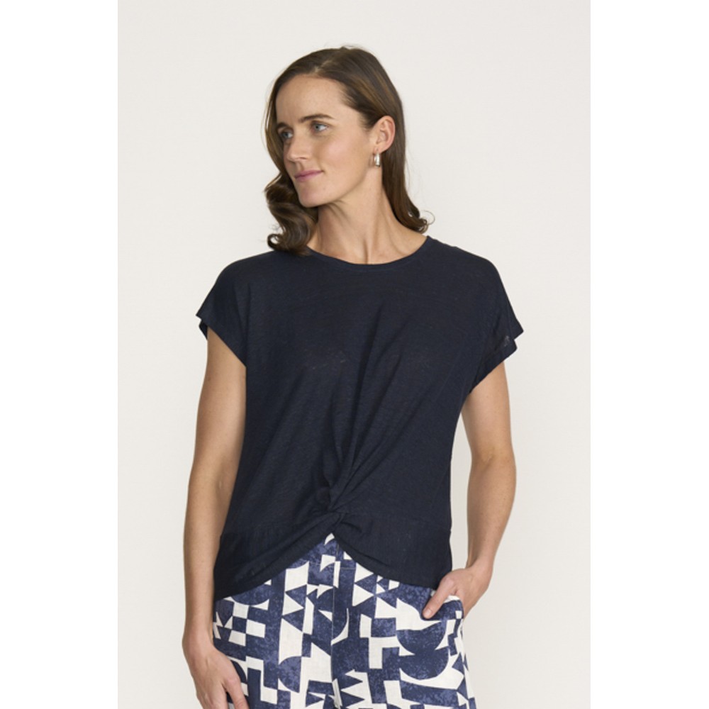 Foil Do The Twist True Navy Top True Navy