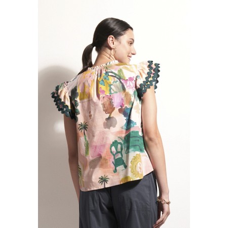 Foil Swell Times Atrium Top - Multicoloured