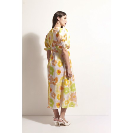 Foil Empire-ly Yours Posh Petal Dress - Yellow