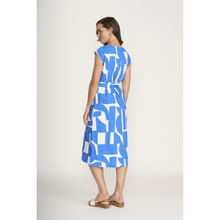 Foil You Little Zipper Reflection Dress - Blue