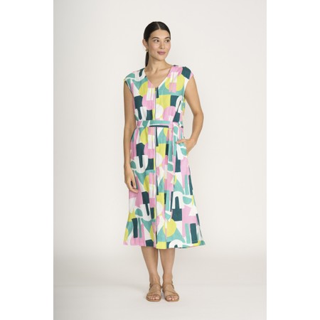 Foil You Little Zipper Spectrum Dress - Metallic