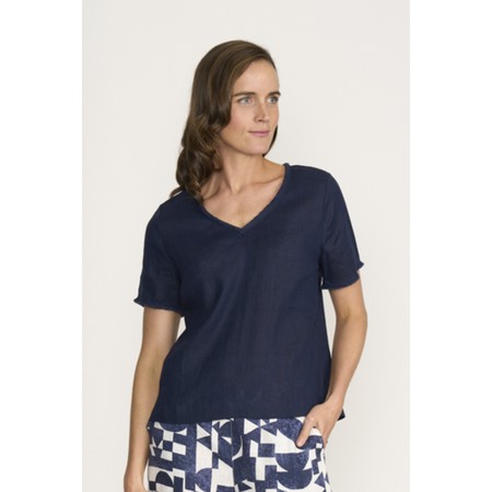 Foil V Benefits Eclipse Top - Blue