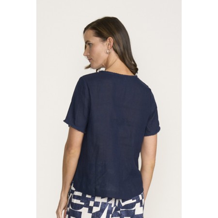 Foil V Benefits Eclipse Top - Blue