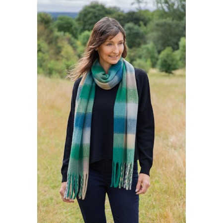 Gemini Label Accessories Tartan Scarf - Green