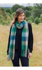 Gemini Label Accessories Green Tartan Scarf  