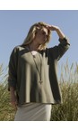Henriette Steffensen Dusty Green Dusty Green Fleece V-Neck Blouse  