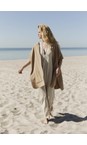 Henriette Steffensen Camel Oversized Camel Fleece Long Gilet  
