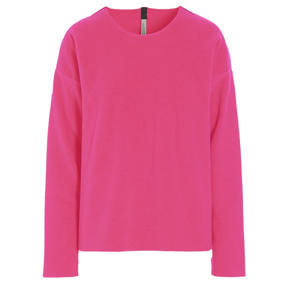 Henriette Steffensen Classic Round Neck Sunset Pink Fleece Blouse Sunset Pink