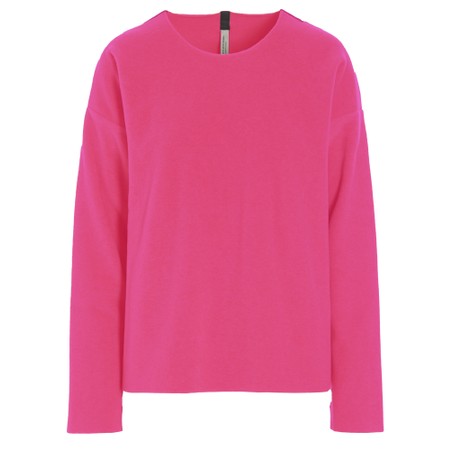 Henriette Steffensen Classic Round Neck Sunset Pink Fleece Blouse - Pink