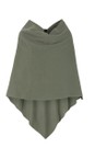 Henriette Steffensen Dusty Green Recycled Fleece Dusty Green Relaxed Poncho  