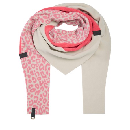 Henriette Steffensen No Waste Triangle Sunset Pink Patch Fleece Scarf - Pink