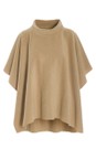 Henriette Steffensen Camel High Neck Camel Fleece Poncho  