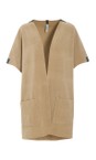 Henriette Steffensen Camel Oversized Camel Fleece Long Gilet  