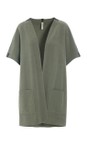 Henriette Steffensen Dusty Green Oversized Dusty Green Fleece Long Gilet  