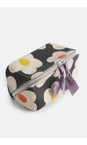 Caroline Gardner Multi Multi Flower Charcoal Diagonal Cosmetic Bag  