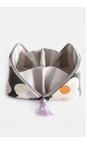 Caroline Gardner Multi Multi Flower Charcoal Diagonal Cosmetic Bag  
