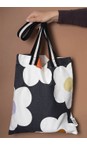 Caroline Gardner Multi Multi Flower Charcoal Book Bag  