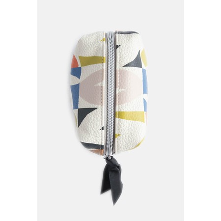 Caroline Gardner Multi Checkmate Heart Mini Cube Cosmetic Bag - Multicoloured