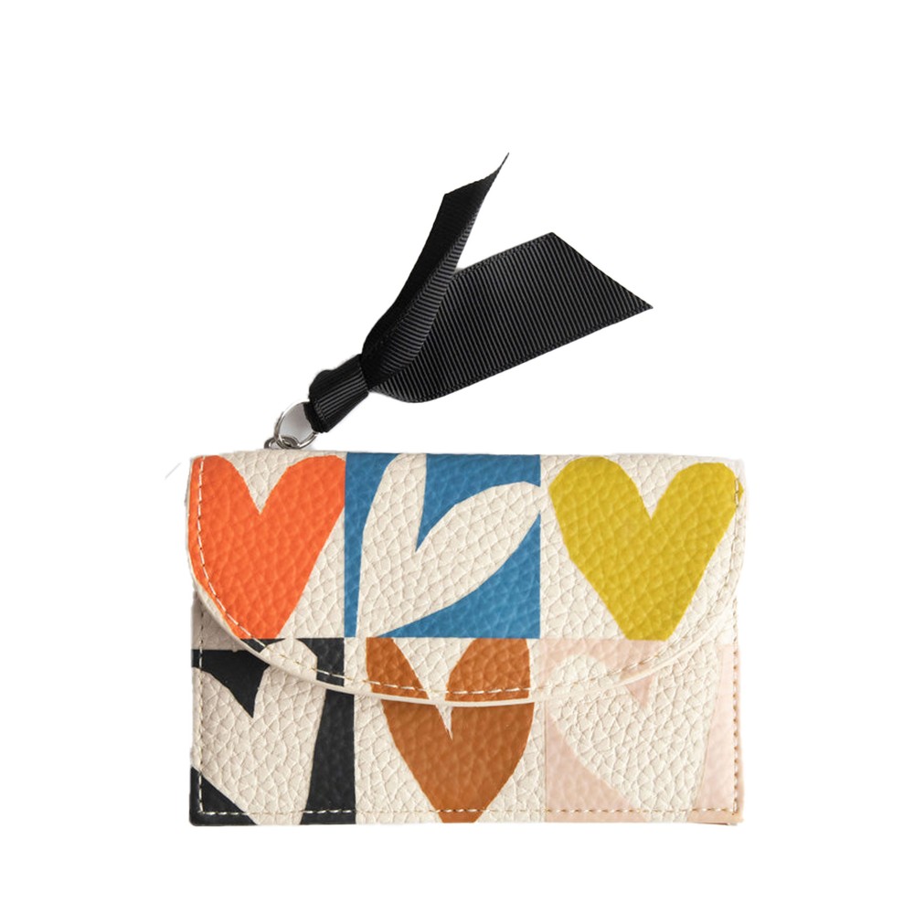 Caroline Gardner Multi Checkmate Hearts Purse Multi