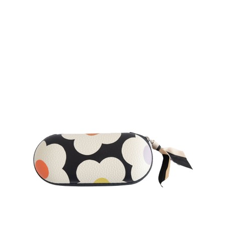 Caroline Gardner Multi Flower Charcoal Zip Glasses Case - Multicoloured