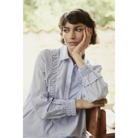 Masai Clothing MaGetisha Poplin Stripe Shirt - Blue