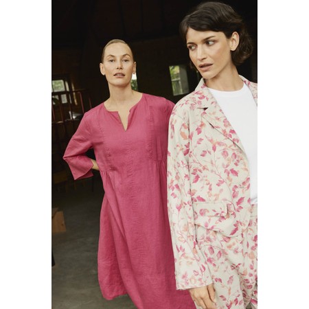 Masai Clothing MaNasya Carmine Linen Dress - Red