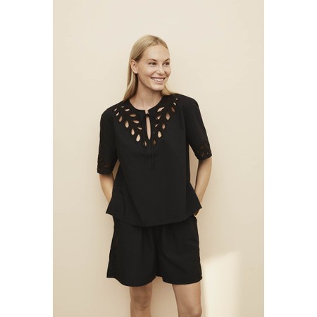 Masai Clothing MaParelle Embroidered Shorts - Black