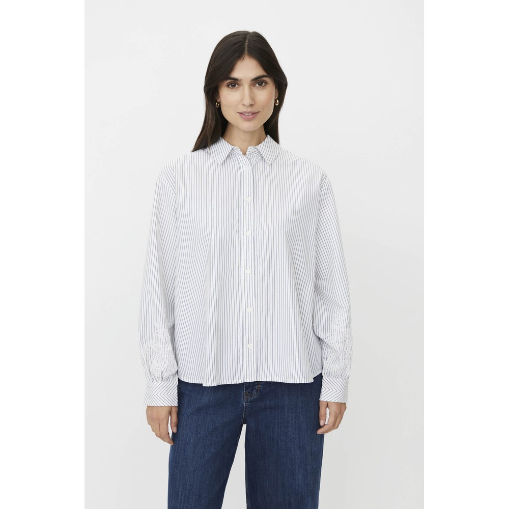 Masai Clothing MaIsavora Embroidered Stripe Shirt Jet Stream