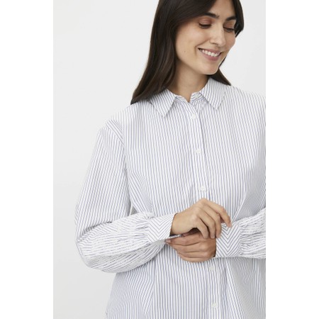 Masai Clothing MaIsavora Embroidered Stripe Shirt - Off-White