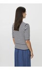 Masai Clothing Navy Blazer MaFaeleen Stripe Knit Top  