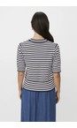 Masai Clothing Navy Blazer MaFaeleen Stripe Knit Top  