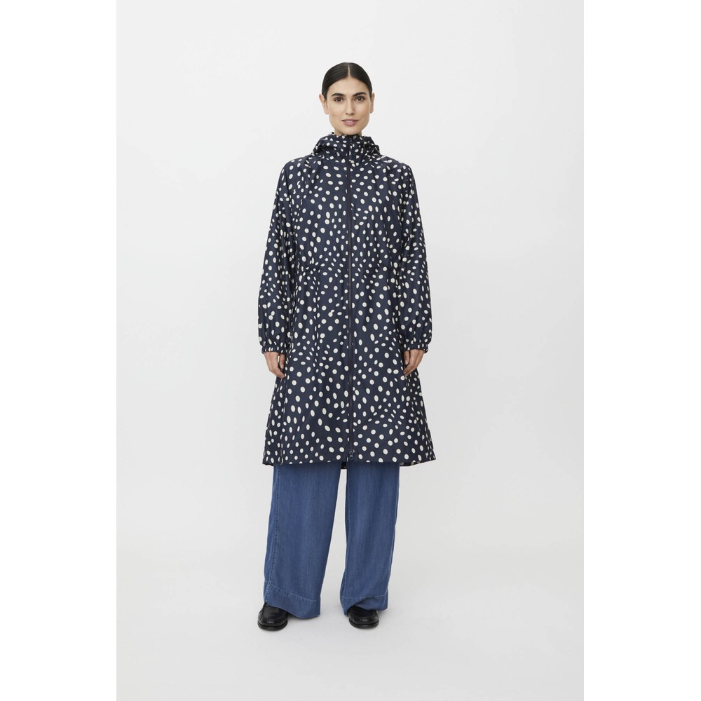 Masai Clothing MaTrina Print Raincoat Navy Blazer