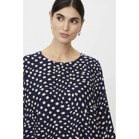 Masai Clothing MaBecca Navy Blazer Print Top - Blue