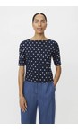 Masai Clothing Navy Blazer MaBavessa Print Top  