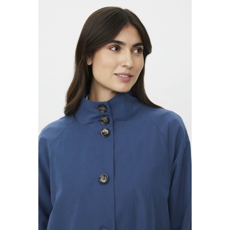 Masai Clothing MaTeresa Ensign Blue Light Parka Coat - Blue