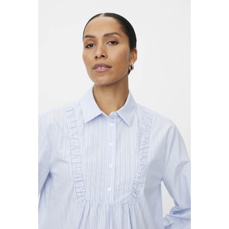 Masai Clothing MaGetisha Poplin Stripe Shirt - Blue