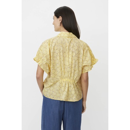 Masai Clothing MaIndorix Print Poplin Shirt - Yellow