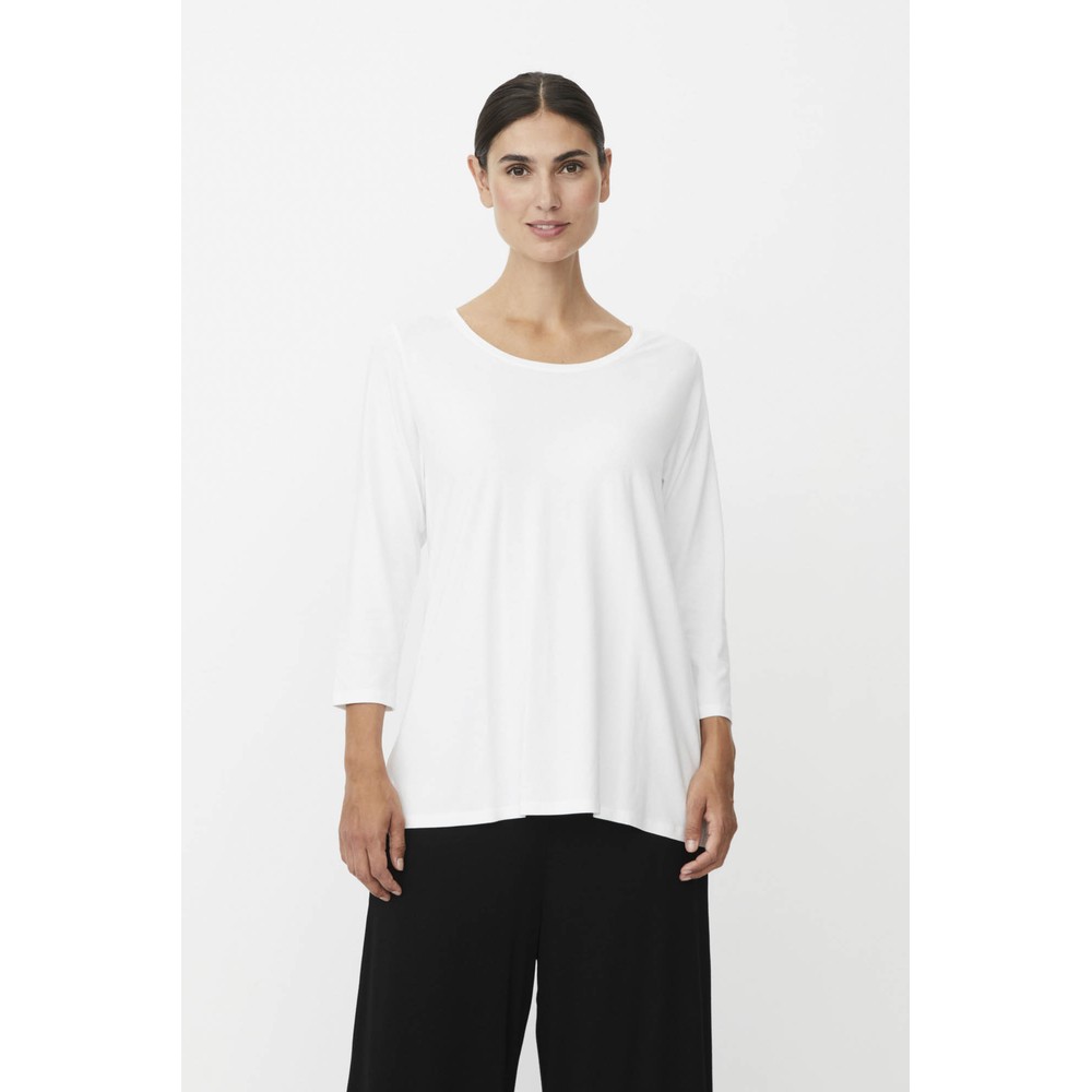 Masai Clothing MaCecille Solid Jersey Top White 