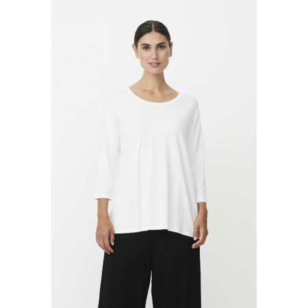 Masai Clothing MaCecille Solid Jersey Top - White