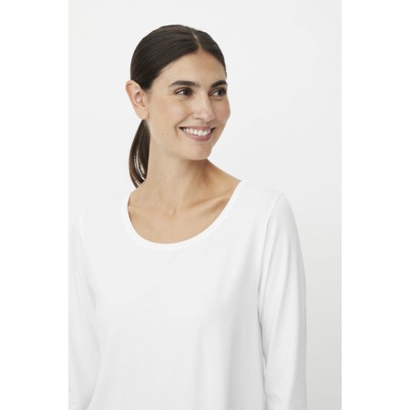 Masai Clothing MaCecille Solid Jersey Top - White
