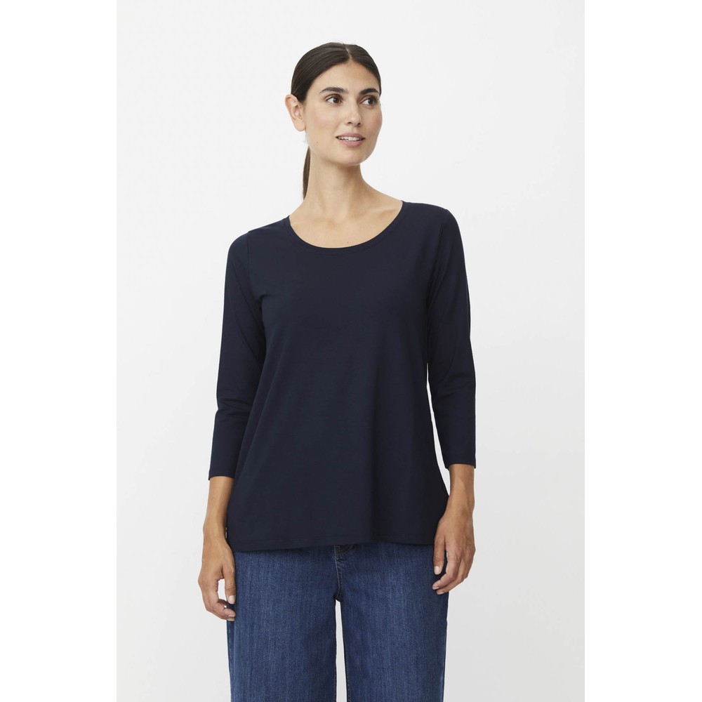 Masai Clothing MaCecille Solid Jersey Top Navy