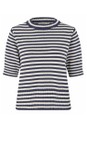 Masai Clothing Navy Blazer MaFaeleen Stripe Knit Top  